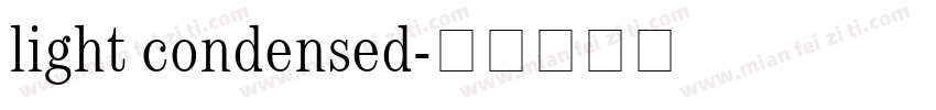 light condensed字体转换